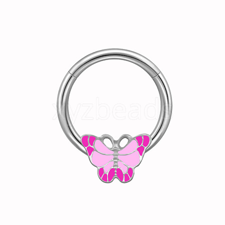 316L Surgical Stainless Steel Enamel Nipple Rings WG1199B-02-1