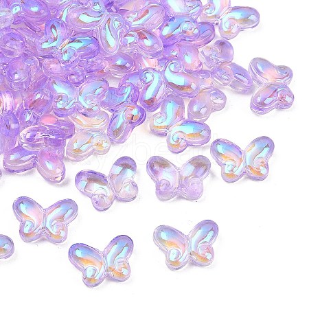 AB Color Plated Transparent Glass Beads GLAA-Z020-01I-1