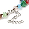 Boho Glass & Dyed Natural Shell Beaded Chips 3 Layer Necklaces for Women NJEW-H047-01C-4