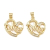 Mother's Day Brass Cubic Zirconia Pendants KK-L251-07G-09-1