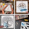 Large Plastic Reusable Drawing Painting Stencils Templates DIY-WH0202-431-4