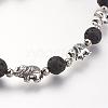 Natural Lava Rock Beads Bracelets BJEW-JB02715-2