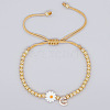 Golden Tone Daisy Braided Bead Bracelets WY1454-7-1