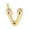 Rack Plating Brass Micro Pave Cubic Zirconia Pendants KK-A200-24G-V-1