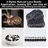 3 Strands 3 Colors Natural Lava Rock Beads Strands G-OC0004-11-4