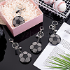 Sports Theme Resin Rhinestone Football Keychains KEYC-WH0003-34P-4