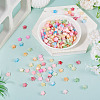 300Pcs Crackle Opaque Acrylic Beads OACR-TA0004-60-5
