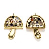 Autumn Theme Brass Micro Pave Cubic Zirconia Pendants ZIRC-L100-032G-2