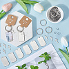 DIY Rectangle & Cross Blank 201 Stainless Steel Keychain Making Kits DIY-SP0002-27A-4