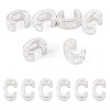 6Pcs 925 Sterling Silver Hollow Initial Beads STER-TA0001-53C-1