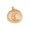 Transparent Epoxy Resin Brass Pendants KK-B163-01G-05-1