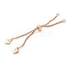 Brass Box Chain Bracelet Makings KK-C071-14RG-2