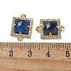 Natural Lapis Lazuli Faceted Square Links G-I375-03G-02-3