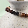 Natural Banded Agate/Striped Agate Bead Stretch Bracelets X-BJEW-K212-A-003-2