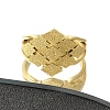 Textured Rhombus 304 Stainless Steel Finger Ring for Women RJEW-L126-06B-G-2