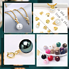 60pcs 6 styles Brass Cup Pearl Peg Bails Pin Pendants FIND-AR0005-35-6