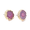 Natural Dyed Quartz Stud Earrings EJEW-P166-B02-2