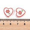 Floral Printed Porcelain Beads PORC-A033-01A-3