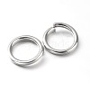 Eco-Friendly PVD Vacuum Plating & Long-Lasting Plated Brass Open Jump Rings KK-E663-7mm-P-2