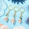 Natural Shell Pendant Keychains KEYC-JKC01094-03-2