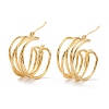 Brass Hoop Earrings X-EJEW-A056-11G-1