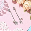 2Pcs 2 Styles Clover Alloy Pendant Decoration HJEW-JM02811-1