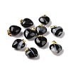 Natural Black Agate Pendants G-I311-A16-G-3