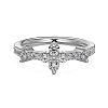 Cross Rhodium Plated 925 Sterling Silver Micro Pave Cubic Zirconia Finger Rings for Women RJEW-Q816-02P-2