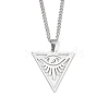 Non-Tarnish 201 Stainless Steel Pendant Necklaces for Man NJEW-Q336-02H-P-1