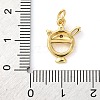 Brass Micro Pave Cubic Zirconia Dessert Charms KK-P308-63G-3