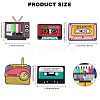 12Pcs 12 Style Record Player & Radio & TV & Cassette Enamel Pins JEWB-SZ0001-89-2