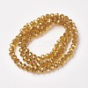 Electroplate Transparent Glass Beads Strands EGLA-A034-T3mm-T06-2