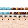 Glass & Synthetic Turquoise & Natural Sodalite & Natural Polychrome Jasper & Jade & Quartz Beads Strands G-Z135-C02-2x4mm-6