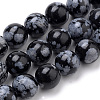 Natural Snowflake Obsidian Beads Strands G-S259-20-10mm-1