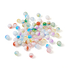 Kissitty 500Pcs 10 Colors Imitation Jade Glass Beads DGLA-KS0001-01-2