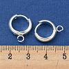 201 Stainless Steel Huggie Hoop Earring Findings STAS-P283-01V-S-3