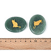 Natural Green Aventurine Cabochons G-T143-28G-3