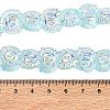Electroplate Baking Paint Transparent Glass Beads Strands GL-CBA17FF-01C-4