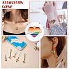 42Pcs Rainbow Flag Charm Pendant Enamel Flag Heart Love Balloon Charm Alloy Enamel Pendant for Jewelry Necklace Earring Making Crafts JX596A-6