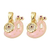 Brass Micro Pave Cubic Zirconia Enamel Pendants KK-L231-05G-1