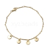 304 Stainless Steel Disc Charm Bracelets BJEW-JB10560-1