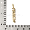 Brass Micro Pave Cubic Zirconia Pendants KK-C058-13G-3