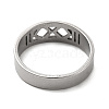 Non-Tarnish 201 Stainless Steel Finger Rings RJEW-G278-08P-3