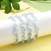 Natural Aquamarine Beads Bracelets for Women BJEW-H623-02S-09-3