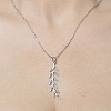 Non-Tarnish 201 Stainless Steel Hollow Leaf Pendant Necklace NJEW-OY001-68-1