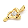 Ion Plating(IP) 304 Stainless Steel Cubic Zirconia Pendants STAS-C102-03G-2
