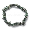 Natural South Africa Jasper Chips Beaded Stretch Bracelets BJEW-JB09476-02-1