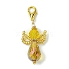 6Pcs 6 Colors Angel Glass Pendant Decorations HJEW-JM02714-4