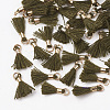 Polycotton(Polyester Cotton) Tassel Pendant Decorations FIND-S275-07G-2