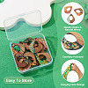 14Pcs 7 Colors Opaque Resin and Walnut Wood Pendants RESI-TA0005-11-5